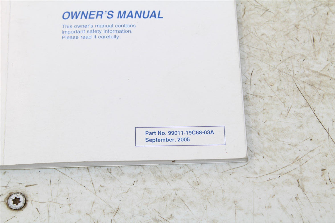 Suzuki GSX600F Owners Manual Book 99011-19C68-03A