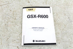 Suzuki GSXR 600 Owners Manual Book 99011-29G50-03A