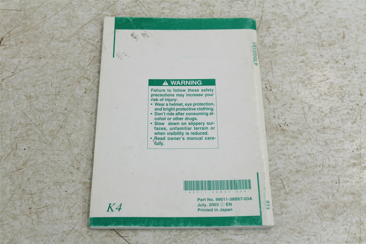 Suzuki VS1400 GLP Owner's Manual Operator User Guide