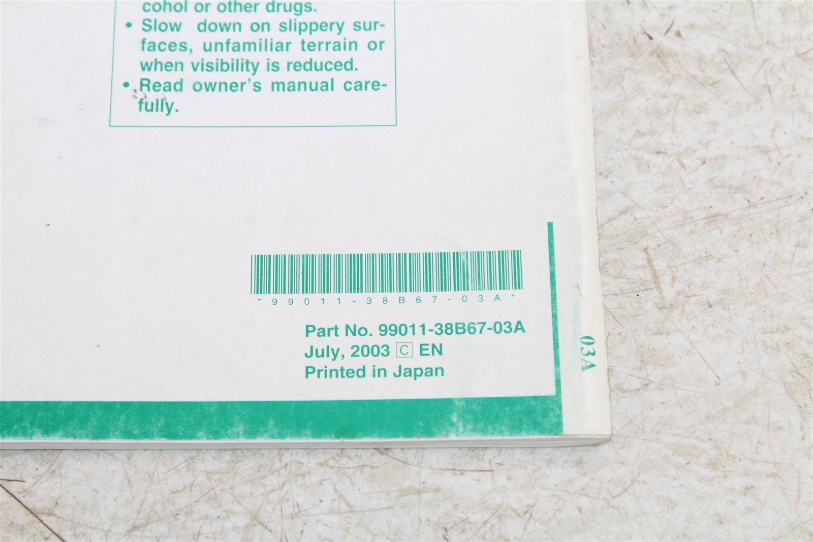 Suzuki VS1400 GLP Owner's Manual Operator User Guide