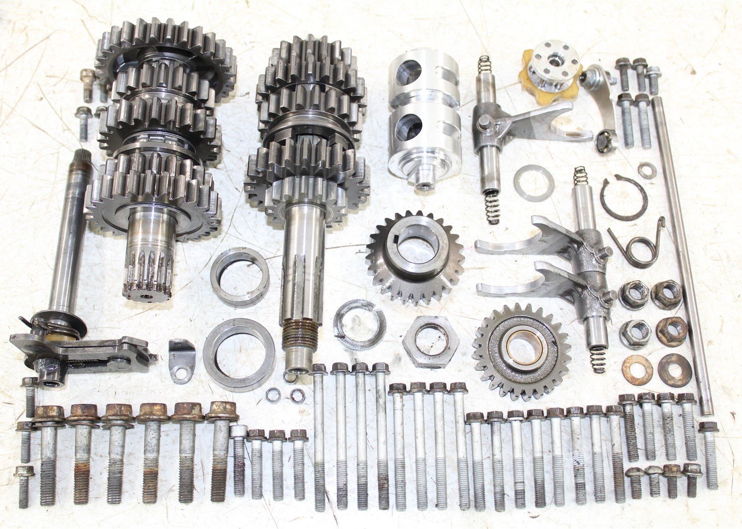 2001 KTM 300 EXC Transmission Gears Shift Shaft Forks Drum