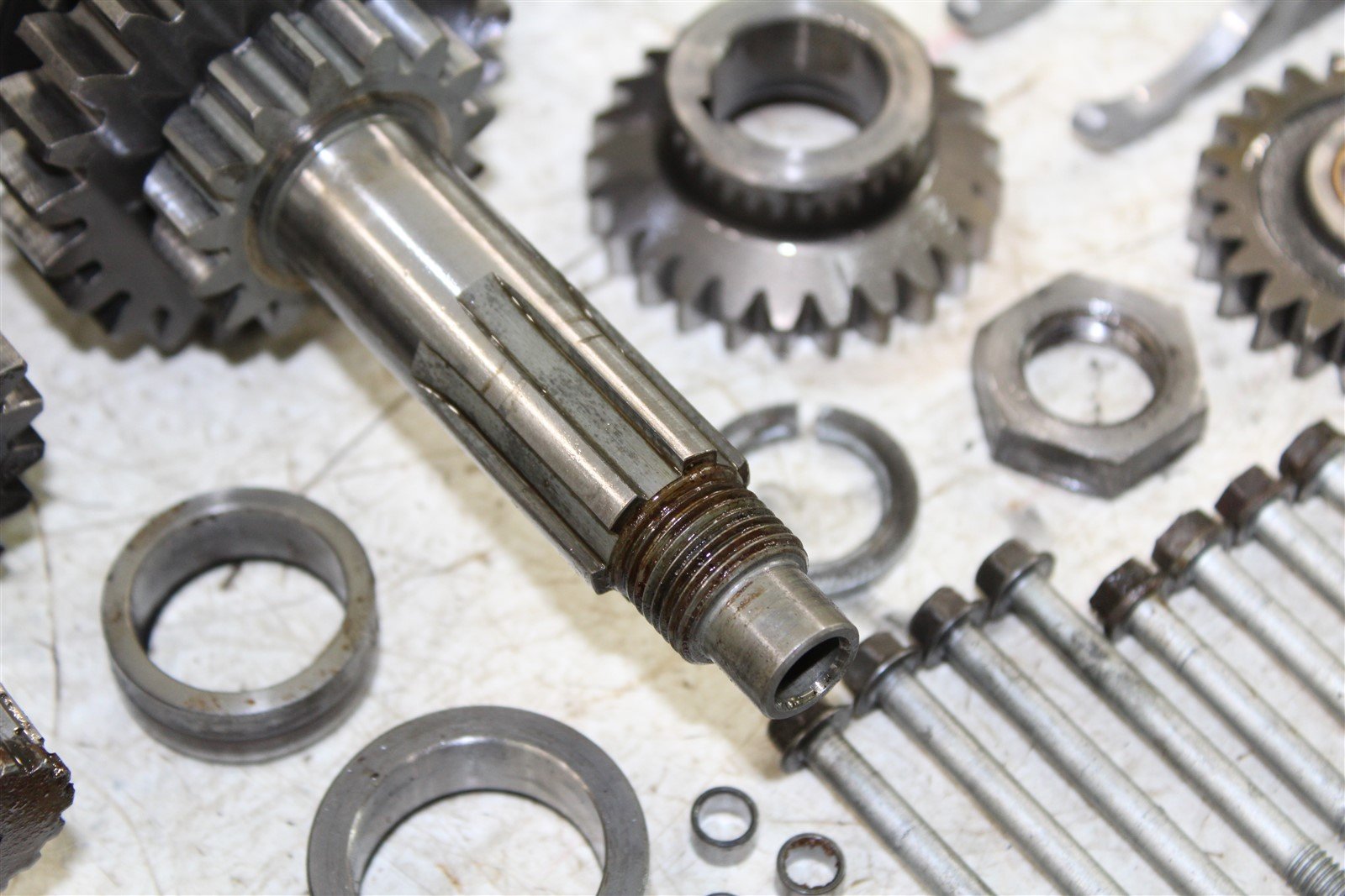 2001 KTM 300 EXC Transmission Gears Shift Shaft Forks Drum