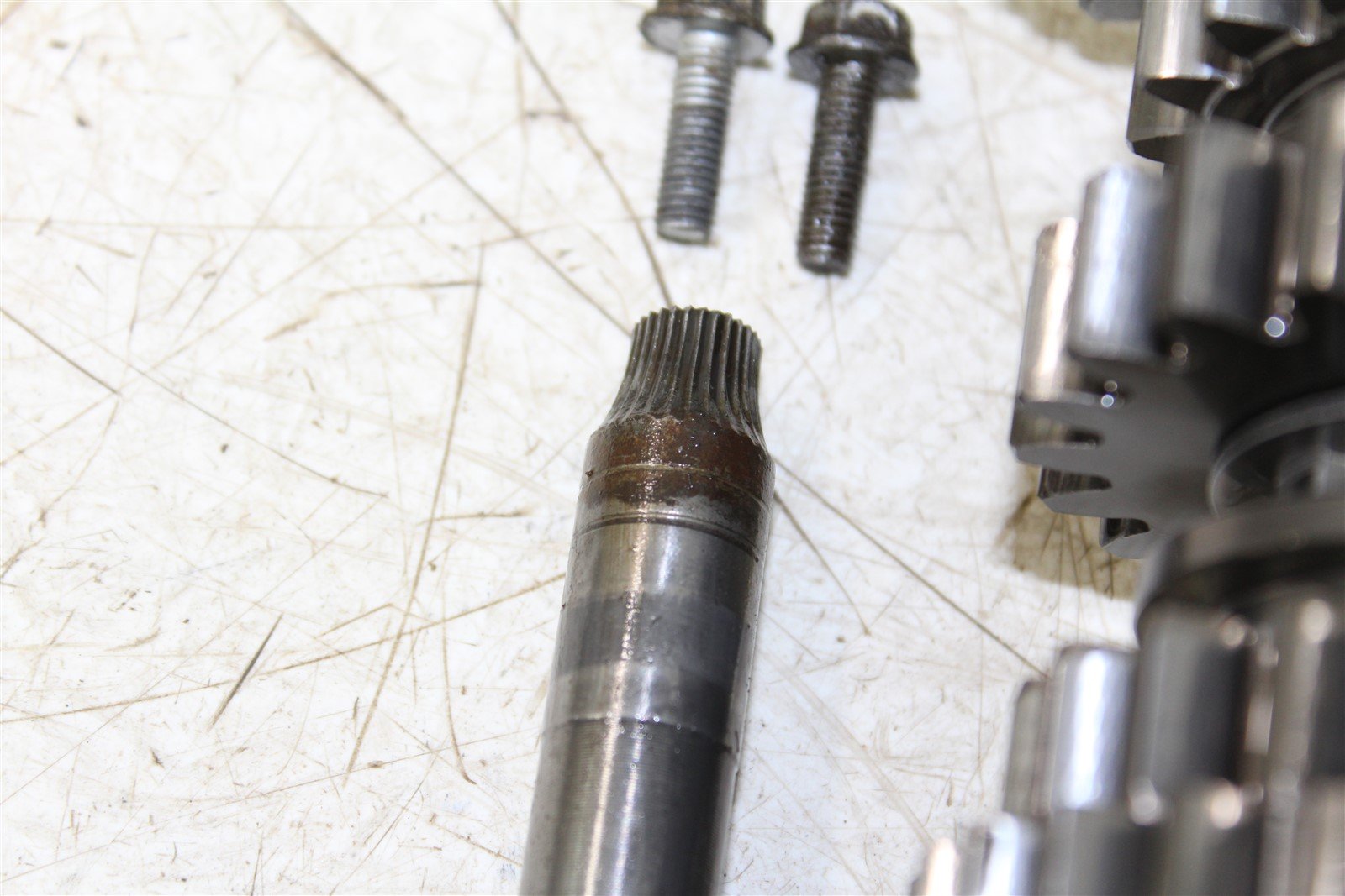 2001 KTM 300 EXC Transmission Gears Shift Shaft Forks Drum