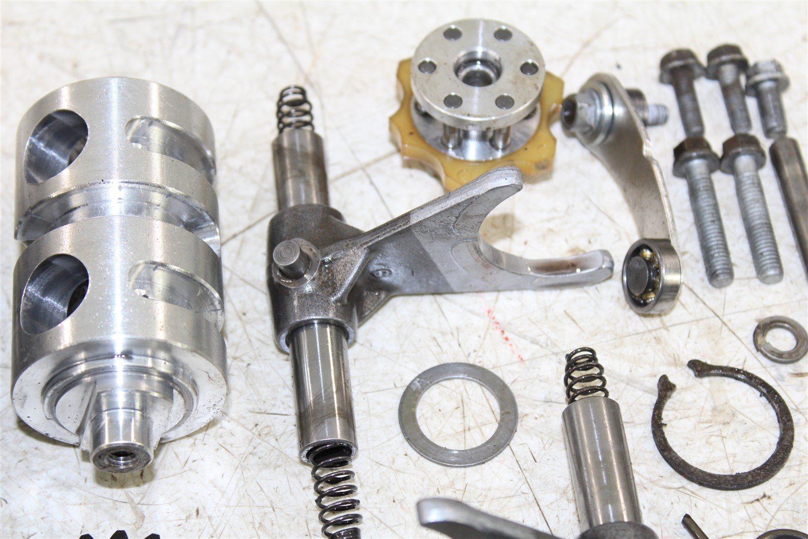 2001 KTM 300 EXC Transmission Gears Shift Shaft Forks Drum