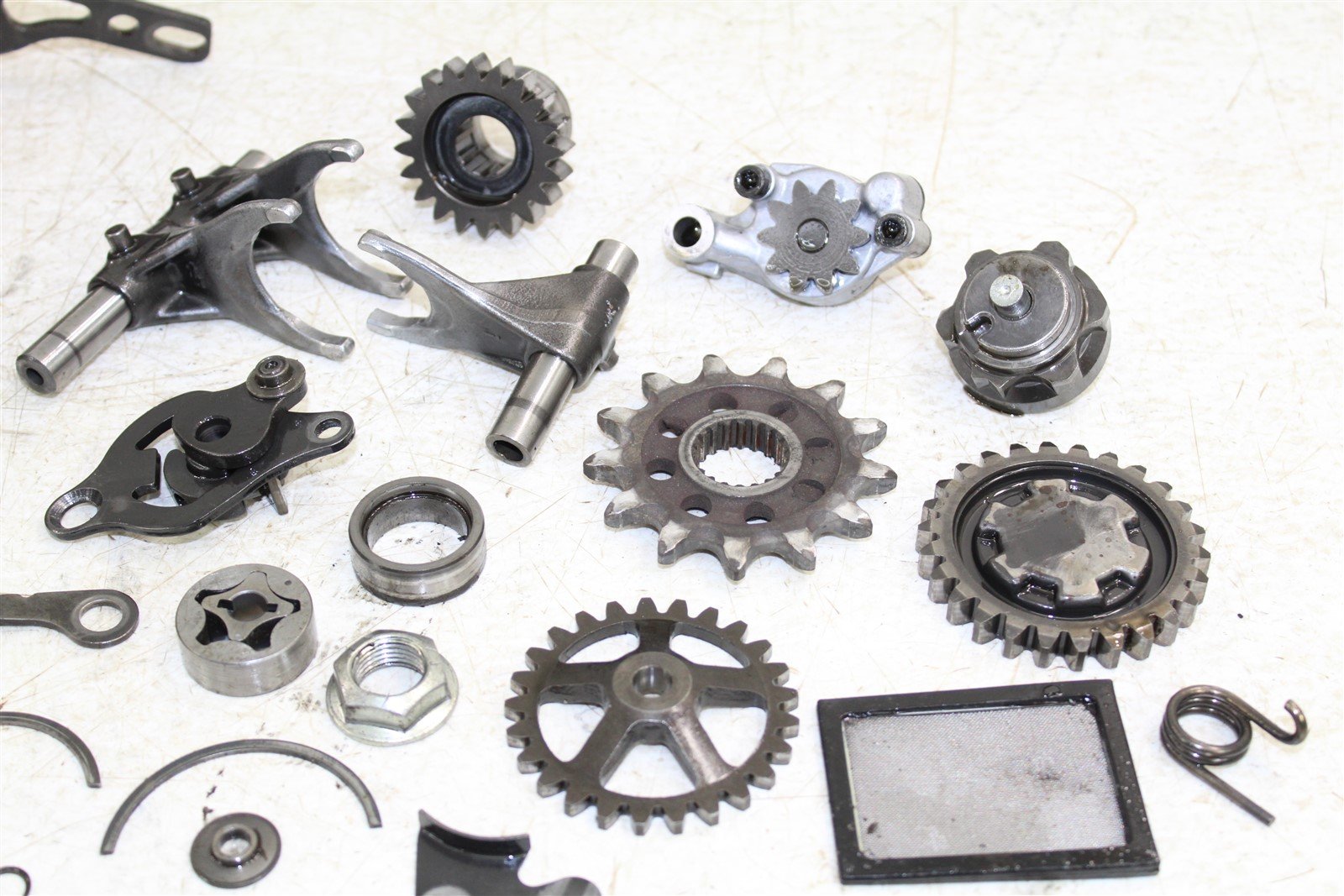 2009 Kawasaki KX 250F Transmission Gears Shift Shaft Forks Drum