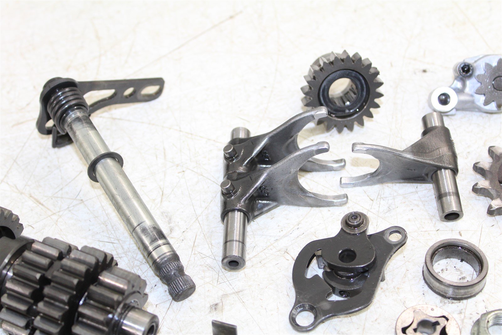 2009 Kawasaki KX 250F Transmission Gears Shift Shaft Forks Drum