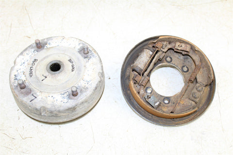 1999 Suzuki Quadrunner LT 250 4x4 Front Left Brake Drum Backing Plate Panel Hub