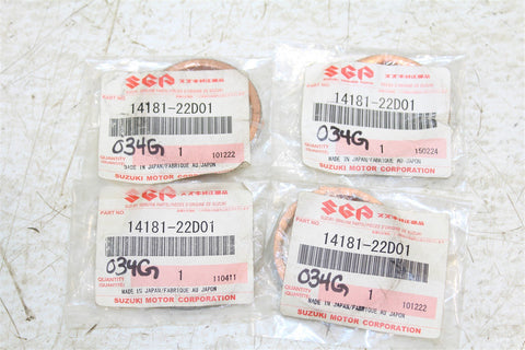 NOS Suzuki 2007-2016 GSXR GSX-R 1000 OEM Exhaust Gaskets 4 PACK 14181-22D01