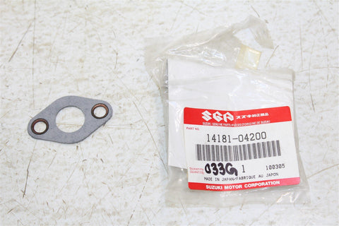 NOS Genuine Suzuki Exhaust Manifold Gasket Seal JR LT LTA 50 NEW OEM 14181-04200