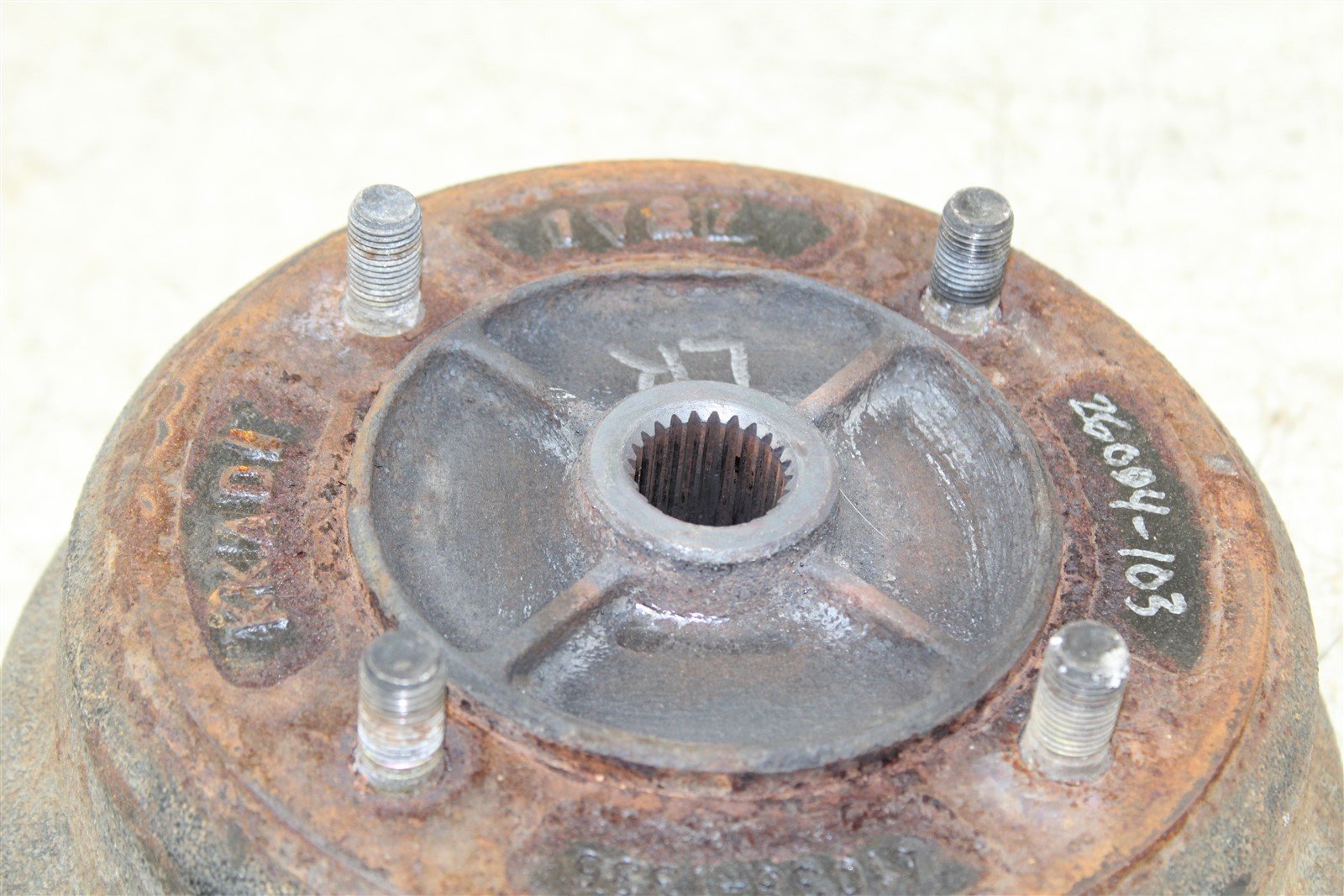 2002 Kawasaki Mule 3010 4x4 Rear Left Brake Drum Backing Plate Panel Hub