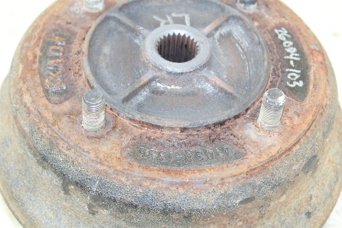 2002 Kawasaki Mule 3010 4x4 Rear Left Brake Drum Backing Plate Panel Hub