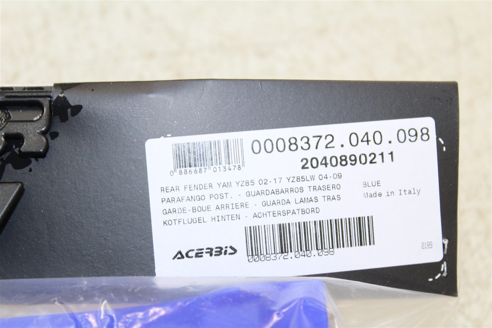 Acerbis Full Plastics Kit 21 Original 274666345 for Yamaha YZ85 2019-2021