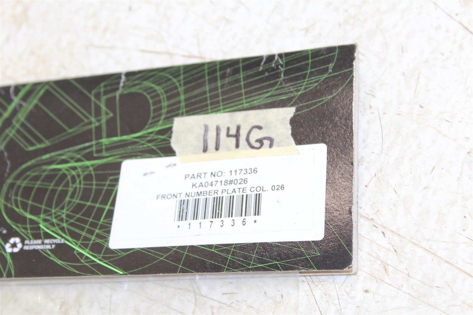 2011-2021 Kawasaki KLX 110 L RL UFO Front Number Plate Plastic Green 117336