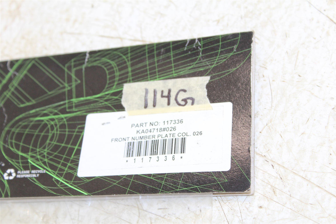 2011-2021 Kawasaki KLX 110 L RL UFO Front Number Plate Plastic Green 117336