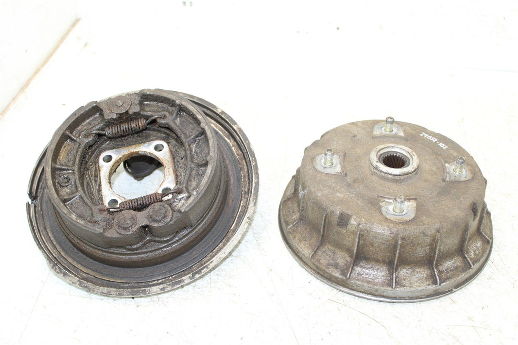 1998 Kawasaki Bayou 300 4x4 Rear Brake Drum Backing Plate Panel Hub