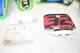 2008 Kawasaki KX 100 Plastic Fender Set Front Rear Number Plates Shrouds Guards