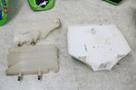 2008 Kawasaki KX 100 Plastic Fender Set Front Rear Number Plates Shrouds Guards