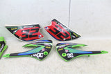 2008 Kawasaki KX 100 Plastic Fender Set Front Rear Number Plates Shrouds Guards