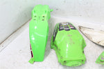 2008 Kawasaki KX 100 Plastic Fender Set Front Rear Number Plates Shrouds Guards