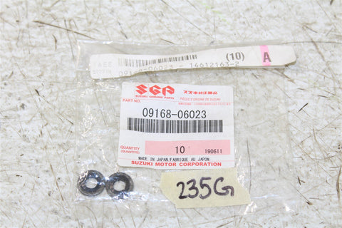 NOS Genuine Suzuki Petcock Gasket Seal Washer NEW OEM 09168-06023 QTY:2