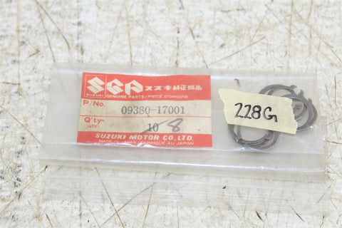NOS Genuine Suzuki Circlip Clip NEW OEM 09380-17001 QTY:7