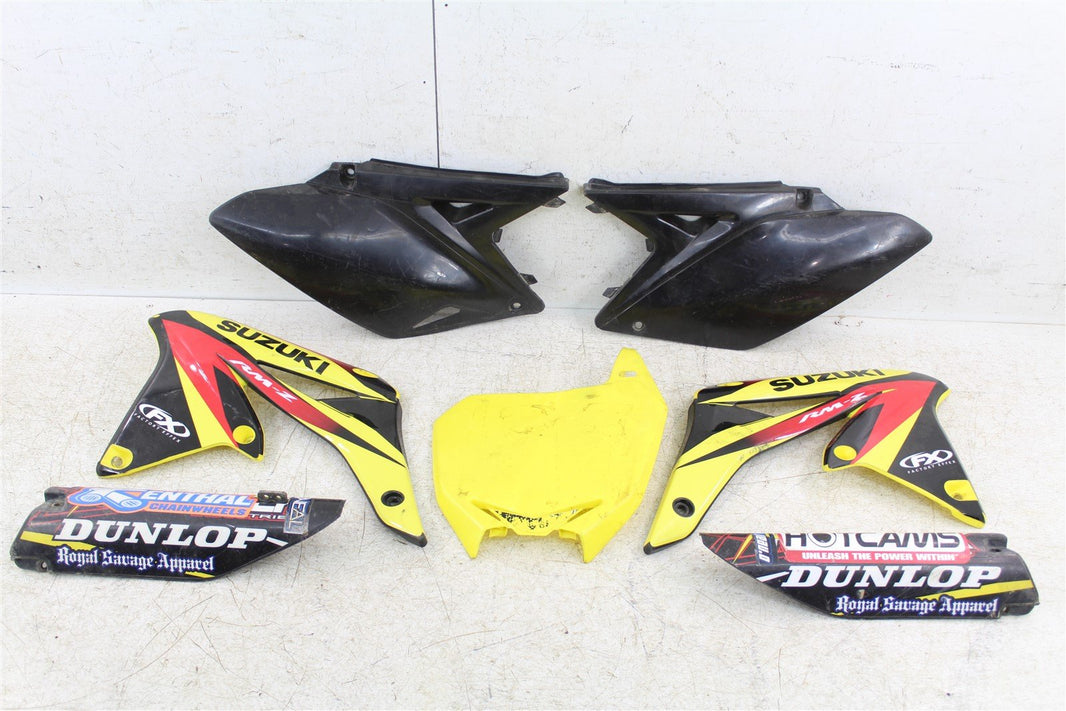 2011 Suzuki RMZ 250 Plastic Set Number Plates Tank Shrouds Fork Guards