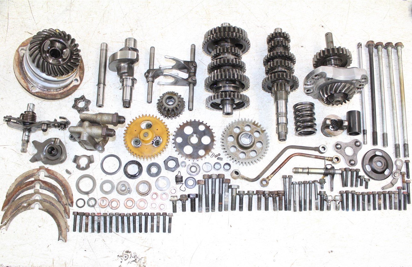 1995 Yamaha Wolverine 350 4x4 Transmission Gears Shift Shaft Forks Drum