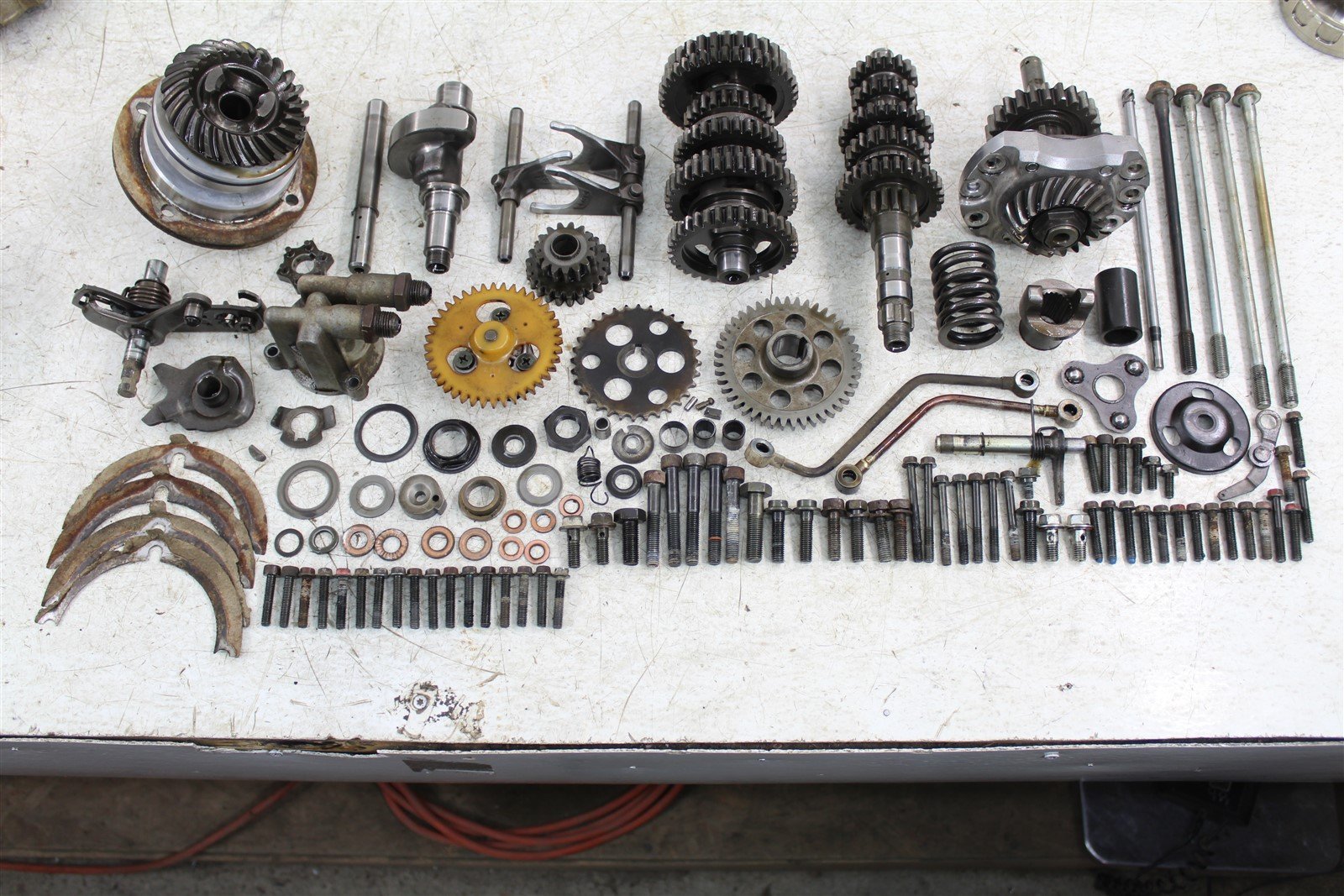 1995 Yamaha Wolverine 350 4x4 Transmission Gears Shift Shaft Forks Drum