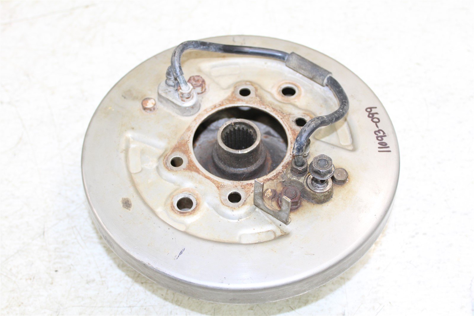 2004 Honda Rancher 350 FM 4x4 Front Right Brake Drum Backing Plate Panel Hub