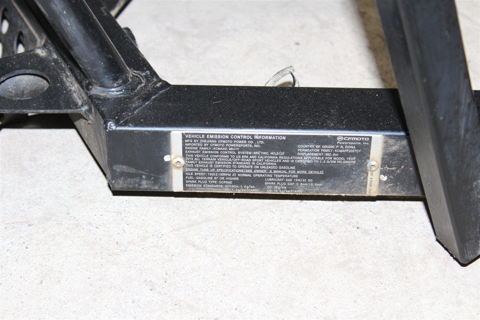 2019 CFmoto ZForce 1000 Main Frame Chassis EZ reg