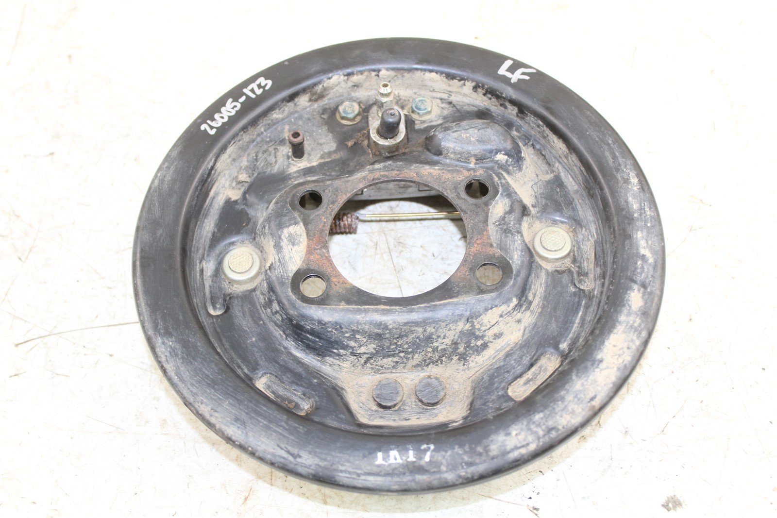 2002 Kawasaki Mule 2510 Diesel 4x4 Front Left Brake Backing Plate Panel Hub