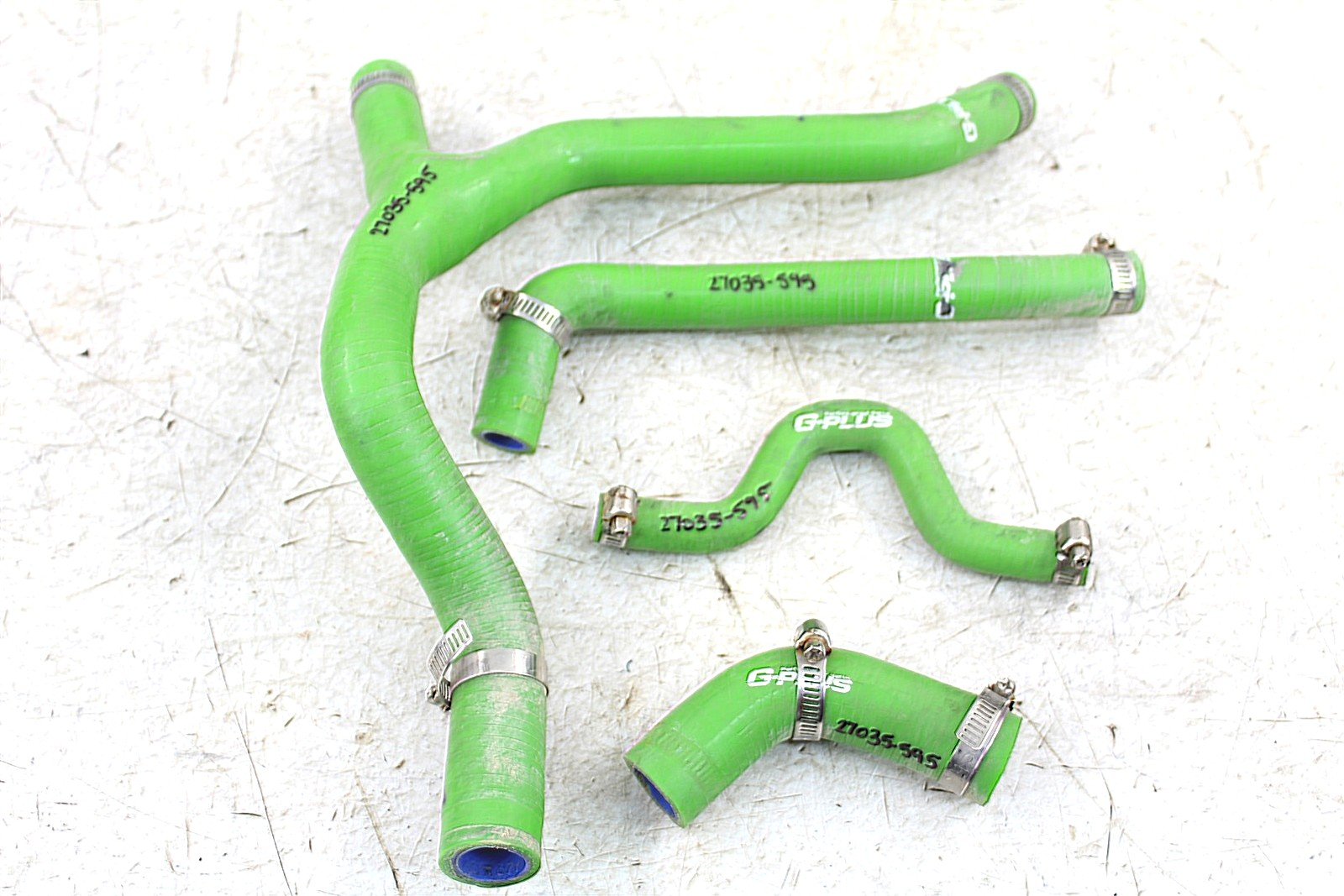 2007 Kawasaki KX 250F GPI Green Radiator Coolant Hoses