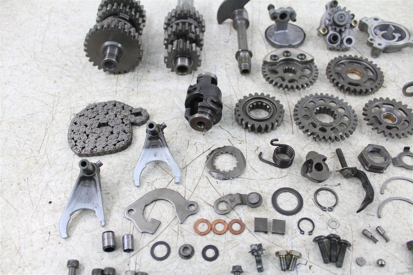 2004 Yamaha YZ 450F Transmission Gears Shift Shaft Forks Drum