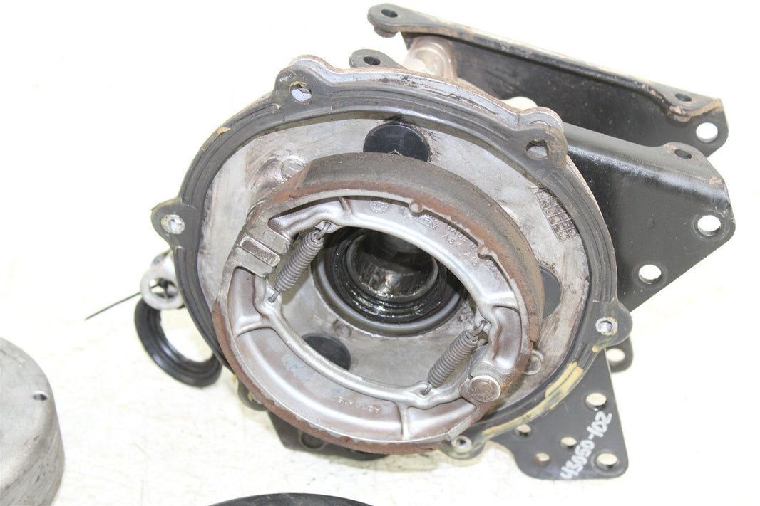 1988 Suzuki Quadsport LT 80 Rear Brake Drum Assembly Axle Carrier Backing Plate