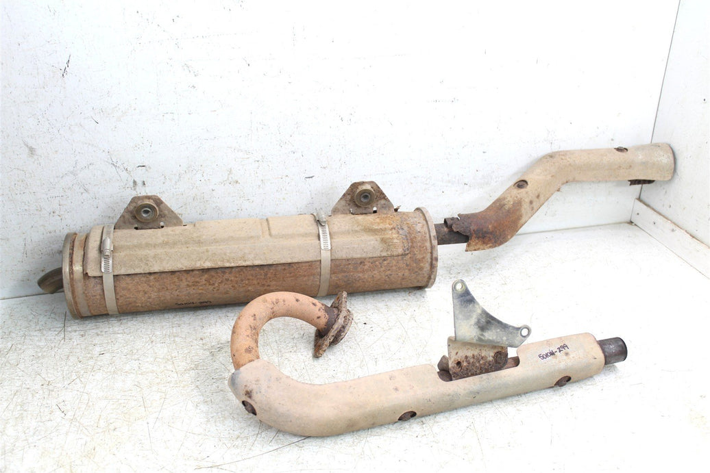 2003 Yamaha Kodiak 400 2X4 Exhaust Head Pipe Silencer Muffler