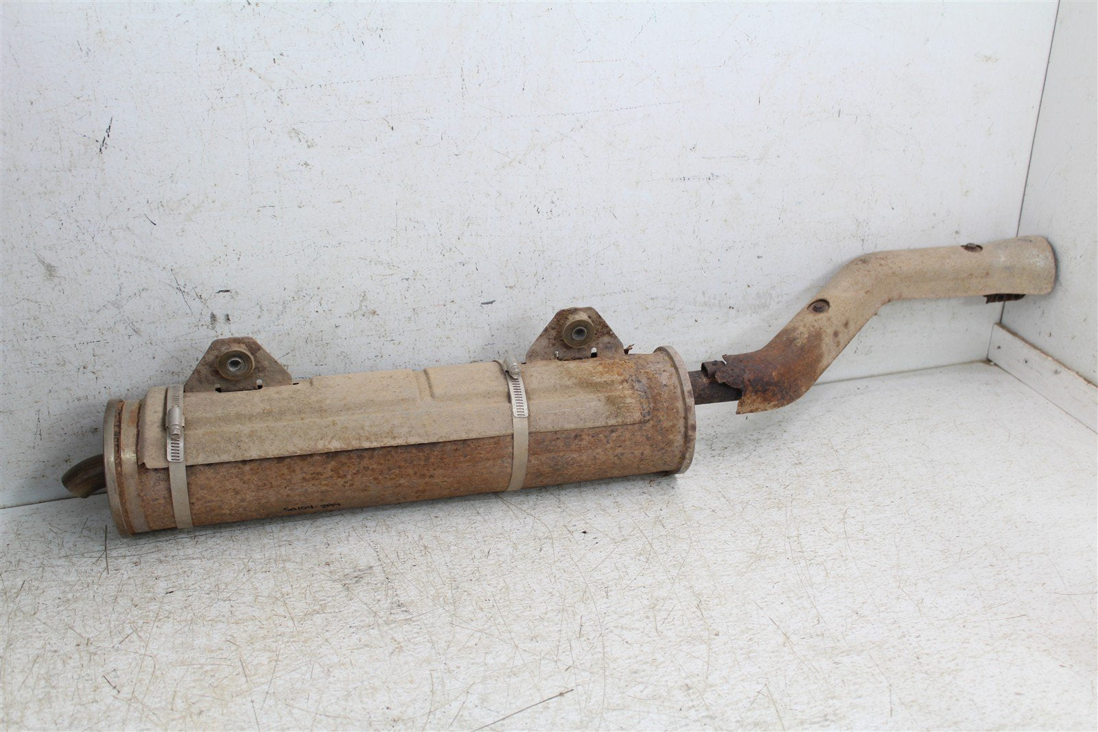 2003 Yamaha Kodiak 400 2X4 Exhaust Head Pipe Silencer Muffler