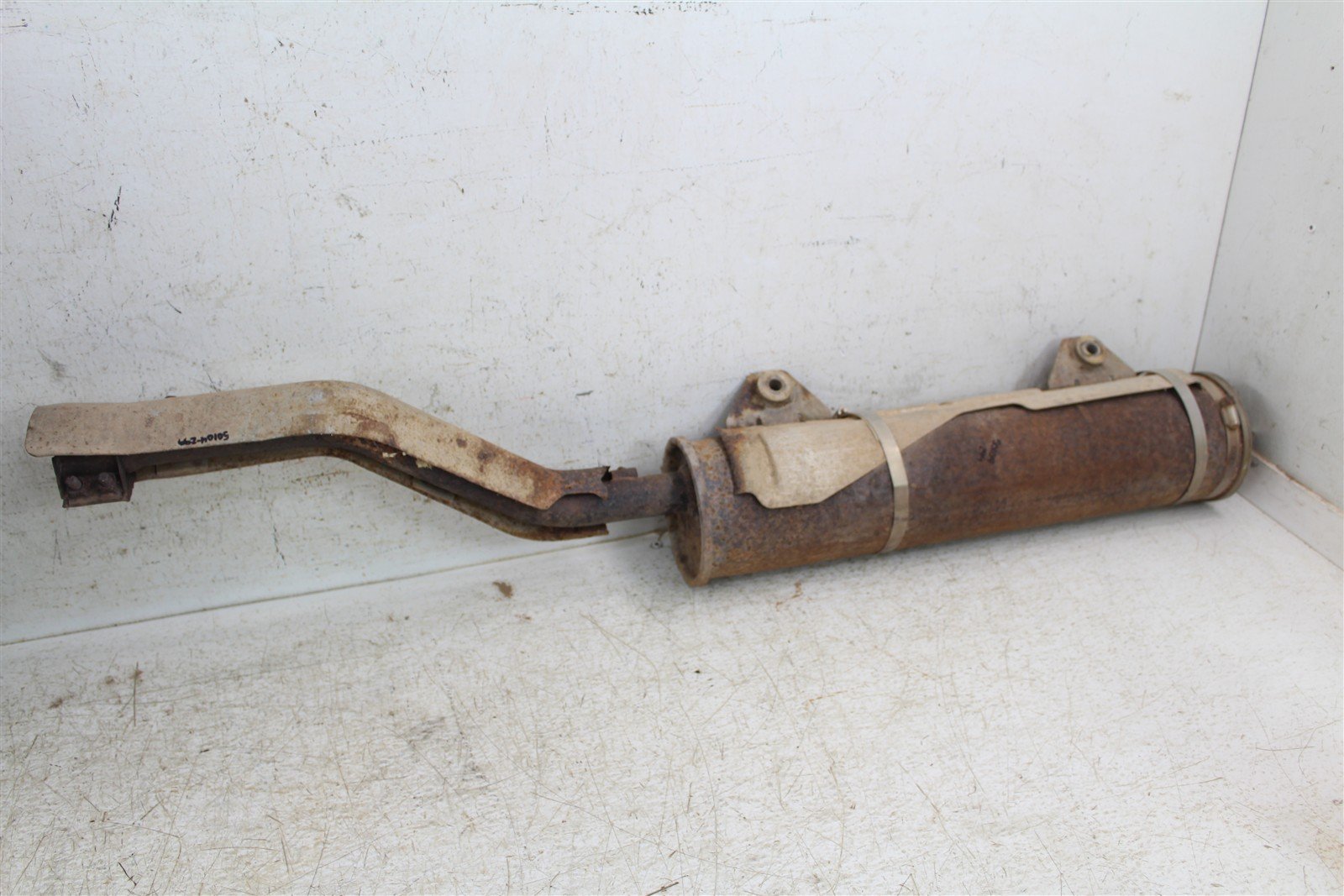 2003 Yamaha Kodiak 400 2X4 Exhaust Head Pipe Silencer Muffler