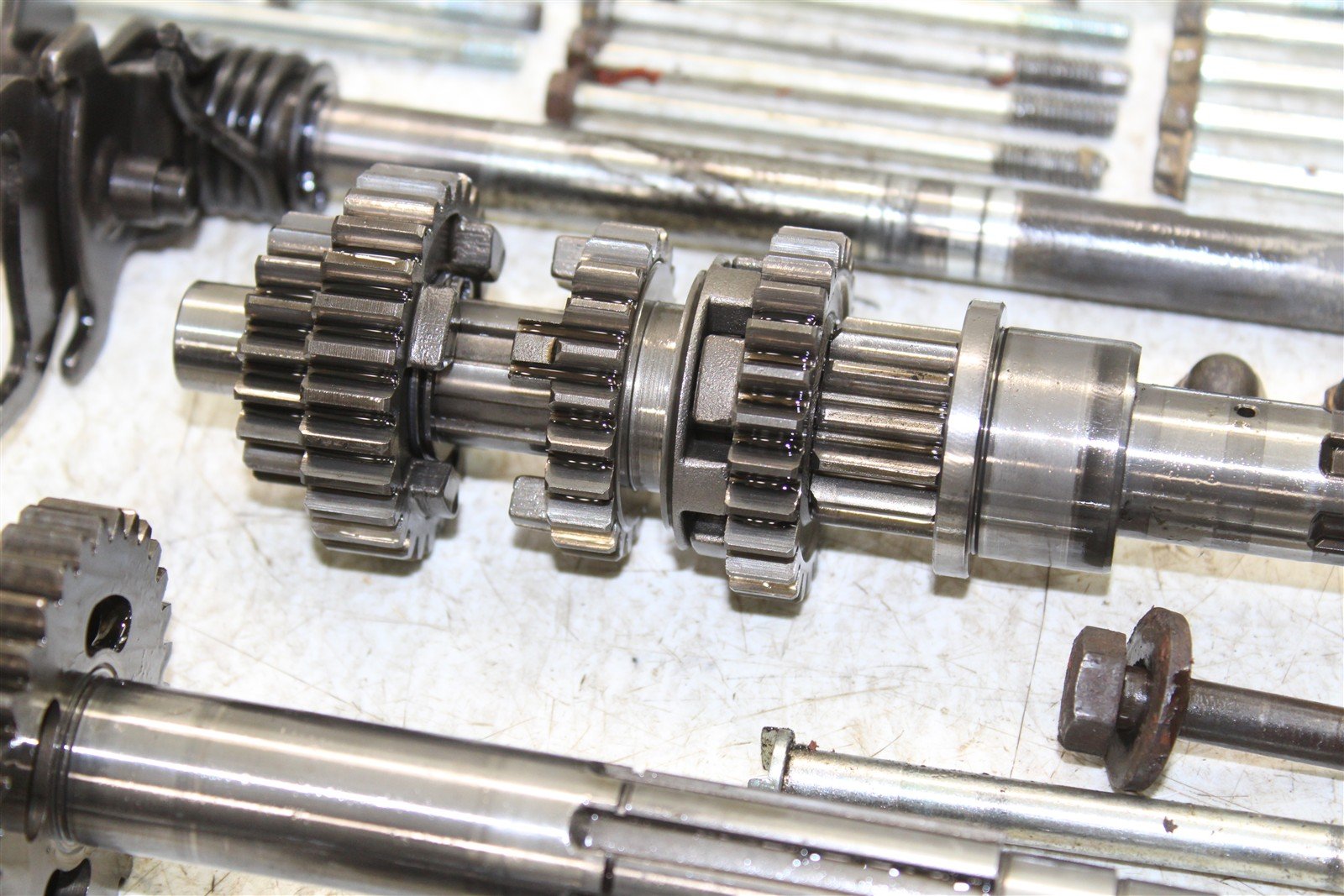 1984 Honda ATC 200ES Transmission Gears Shift Shaft Forks Drum