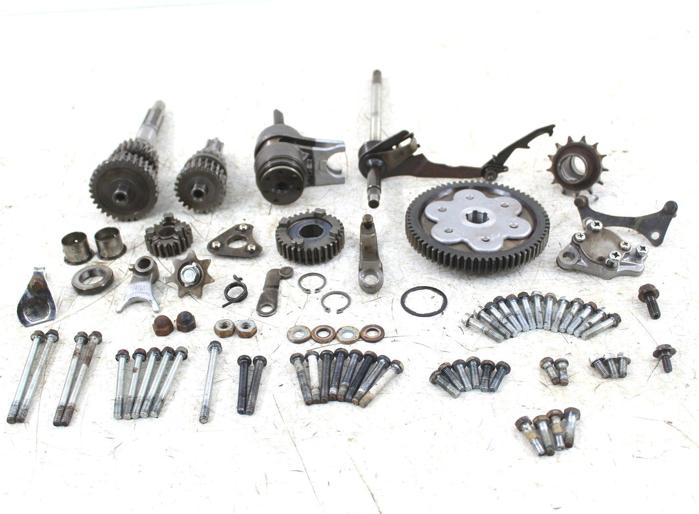 1985 Honda Fourtrax TRX 125 Transmission Gears Shift Shaft Forks Drum