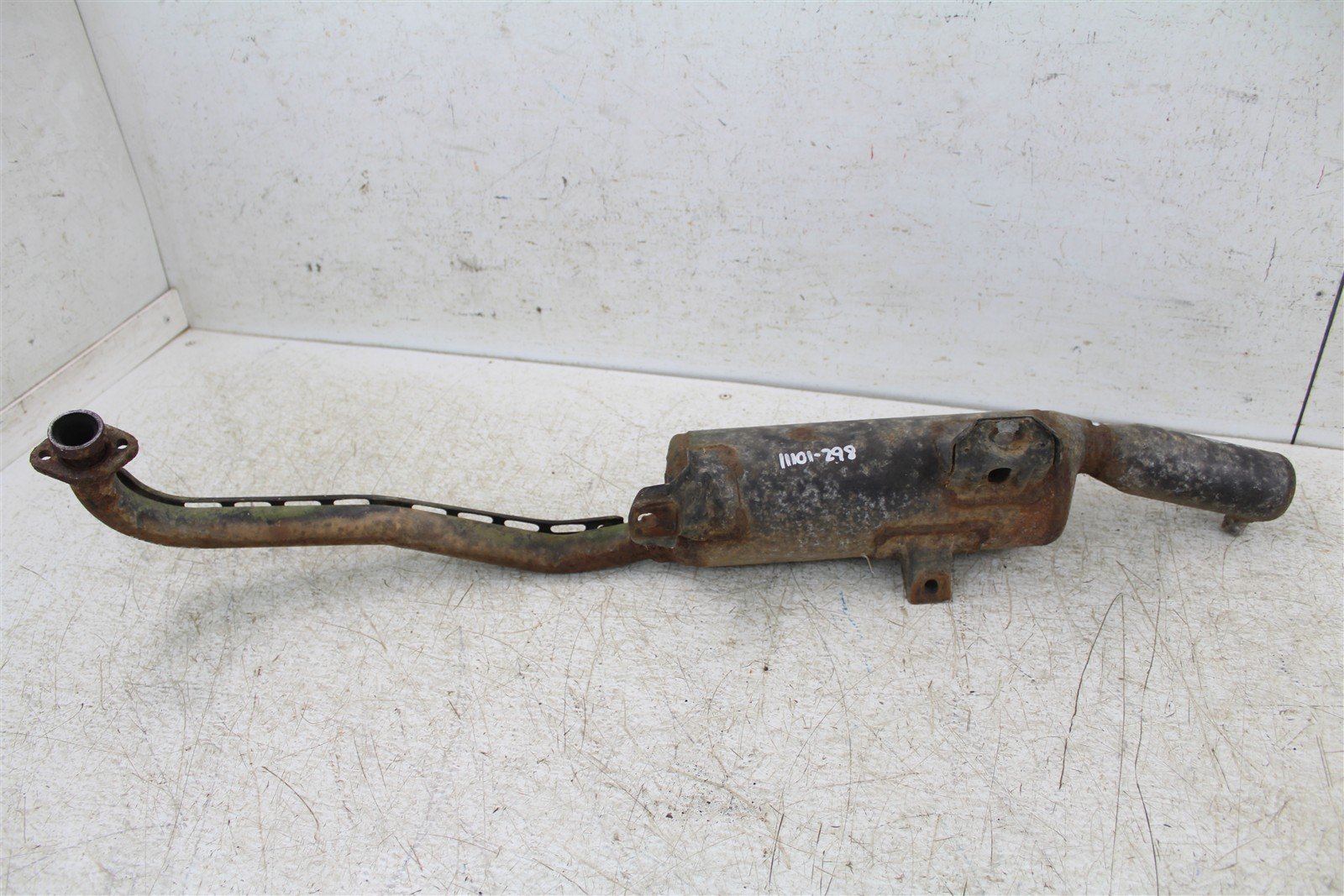 1985 Honda Fourtrax TRX 125 Exhaust Head Pipe Silencer Muffler