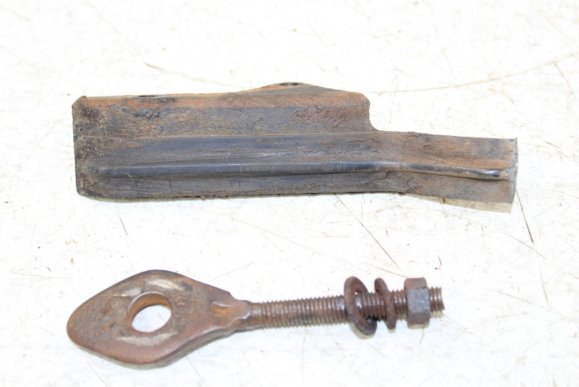 1985 Honda Fourtrax TRX 125 Chain Guide Guard w/ Axle Adjuster Bolt