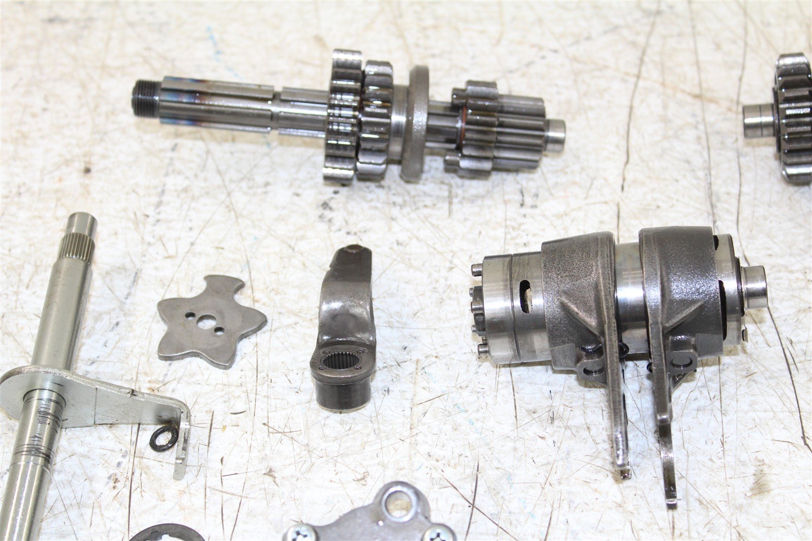 2005 Honda TRX 90 Transmission Gears Shift Shaft Forks Drum 11103