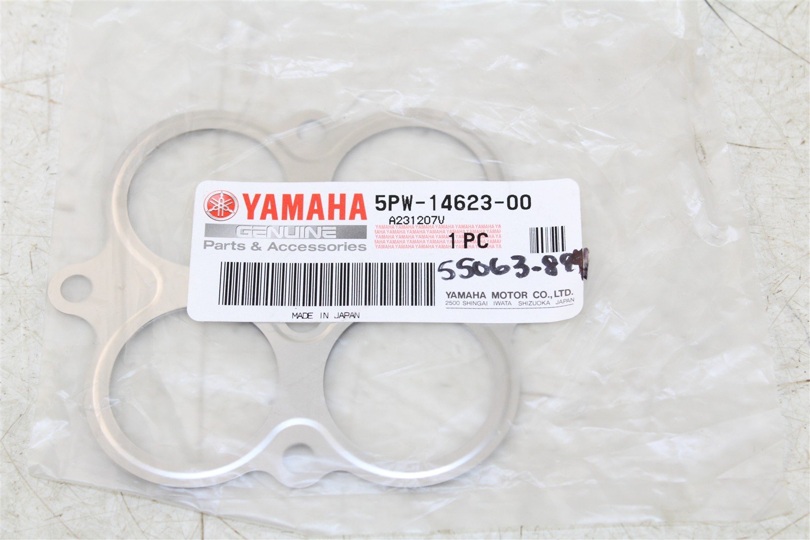 NOS Genuine Yamaha Exhaust Pipe Gasket NEW 5PW-14623-00 // 55063