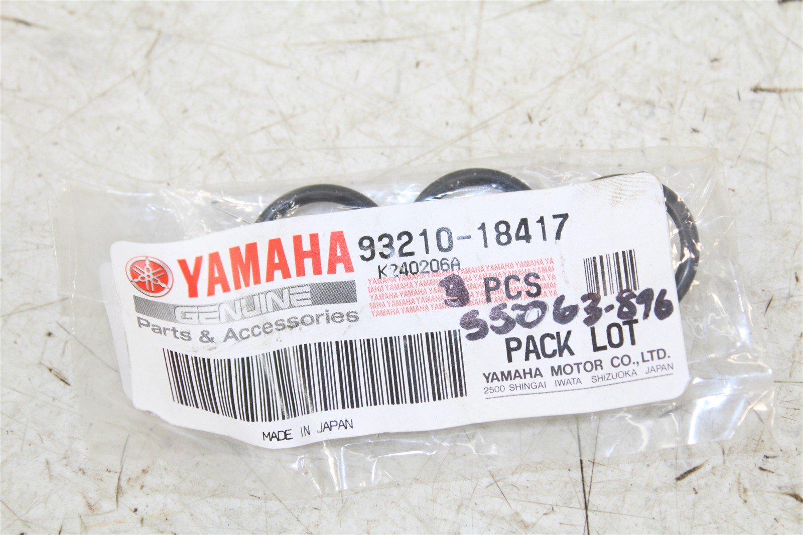 NOS Genuine Yamaha O Ring Seal 93210-18417 NEW QTY:3 55063