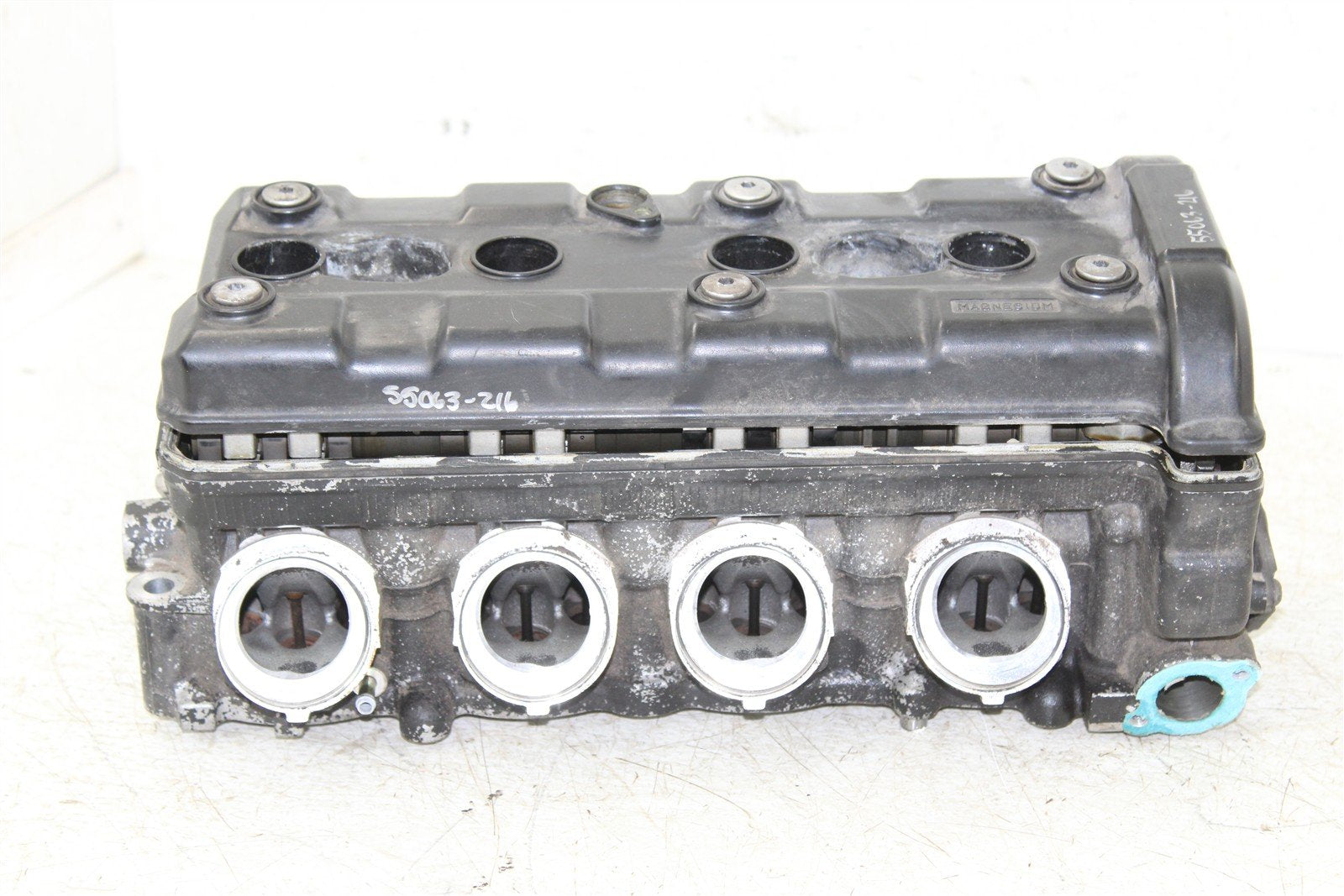 2002 Yamaha R1 Cylinder Head Valve Cover w/ Exhaust Intake Camshaft Cam 55063