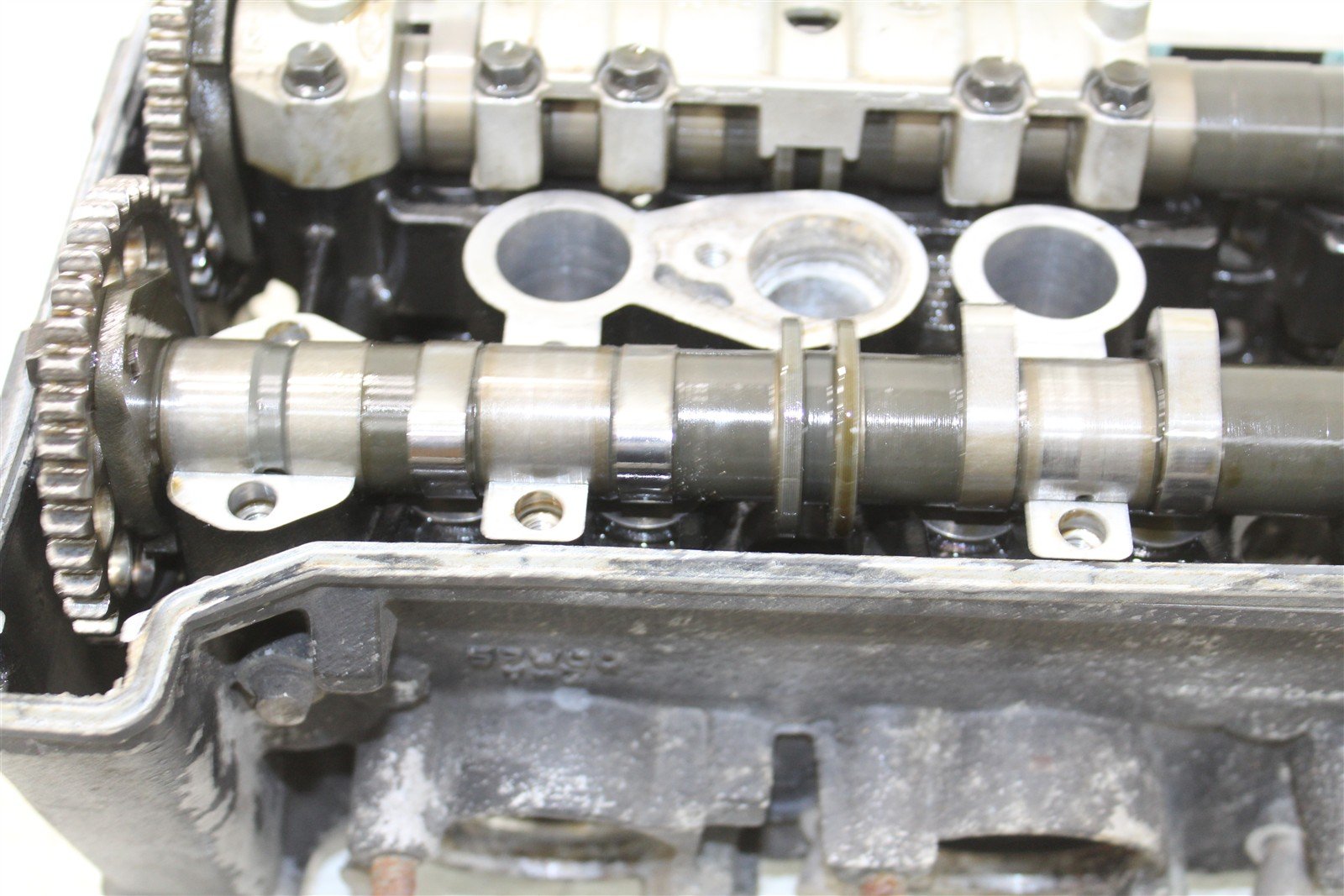 2002 Yamaha R1 Cylinder Head Valve Cover w/ Exhaust Intake Camshaft Cam 55063