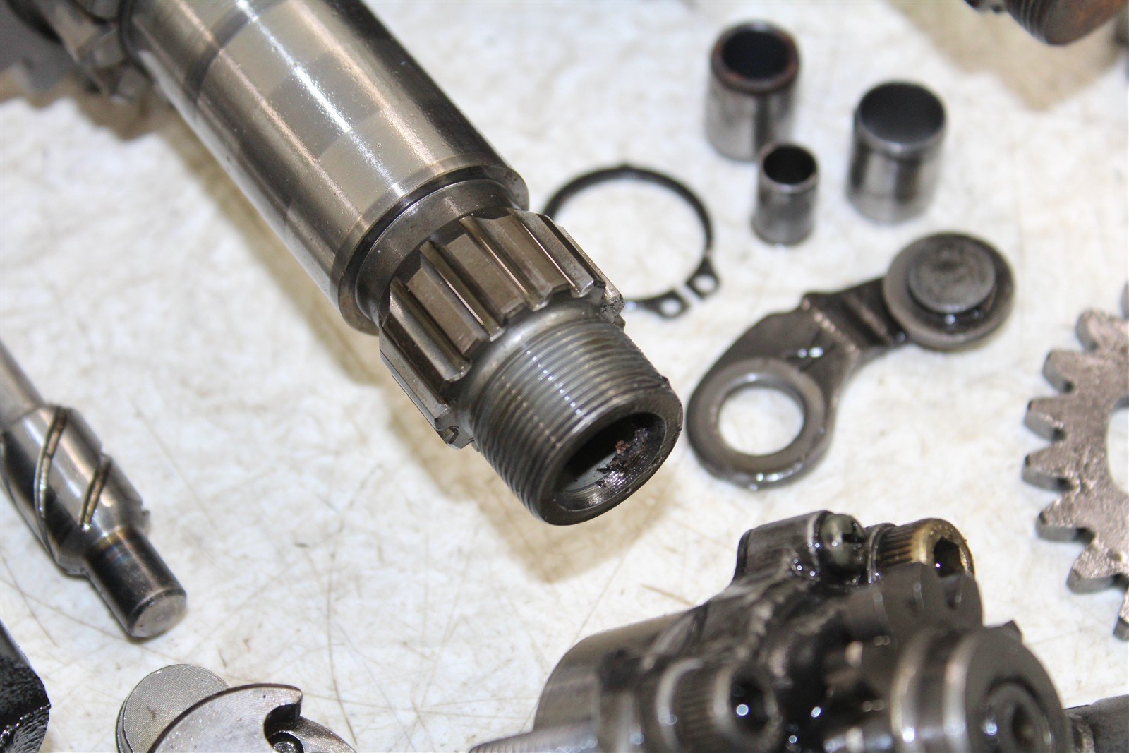 2004 Yamaha YFZ 450 Transmission Gears Shift Shaft Forks Drum 50105