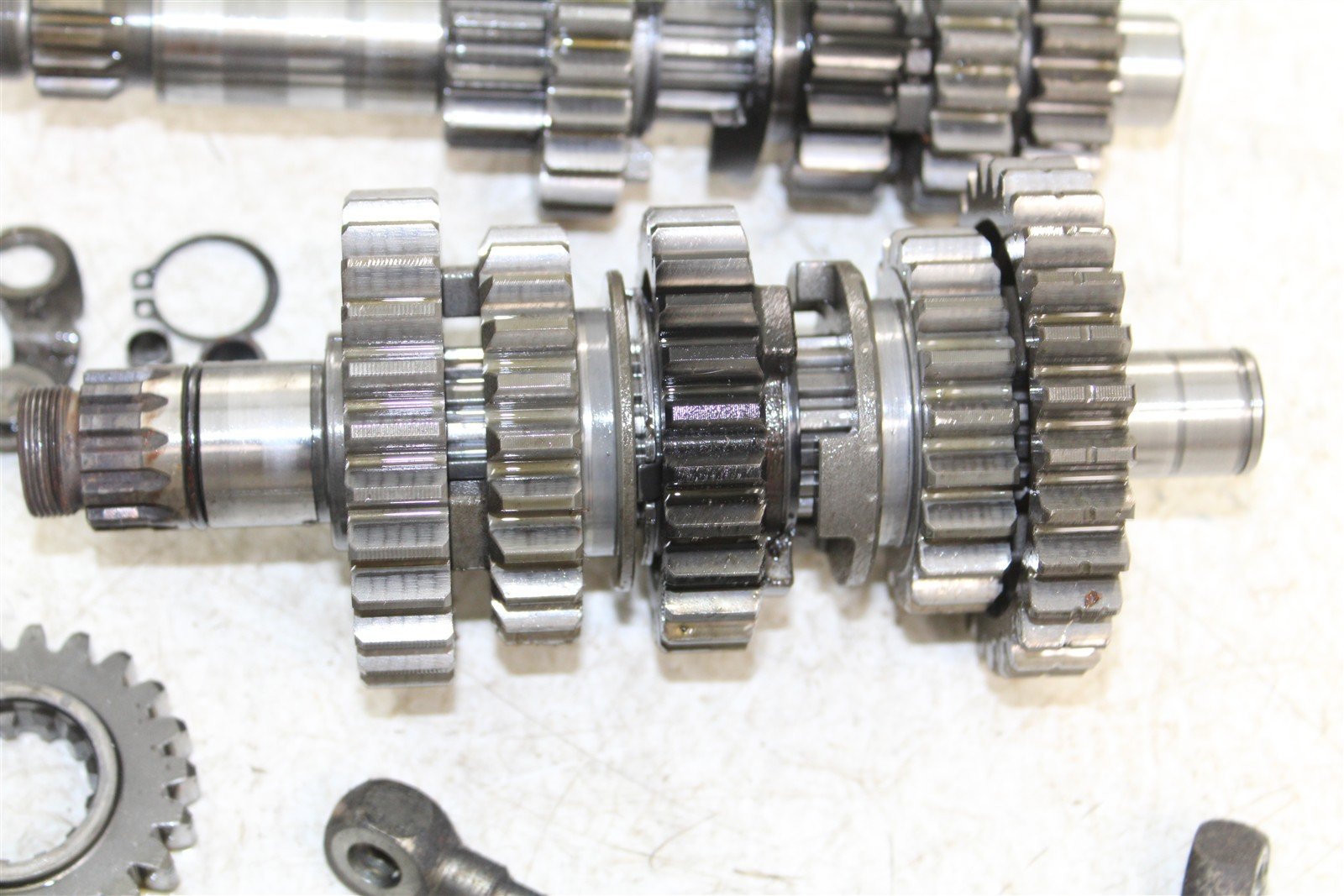 2004 Yamaha YFZ 450 Transmission Gears Shift Shaft Forks Drum 50105