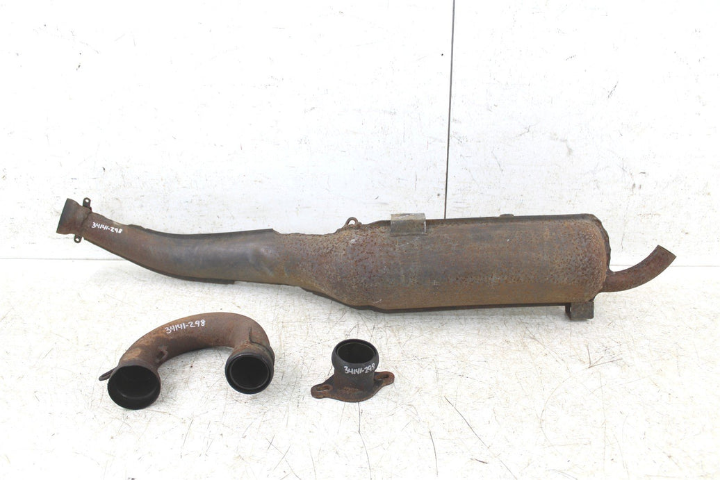 1990 Polaris Trail Boss 250 4x4 Exhaust Head Pipe Silencer Muffler 34141