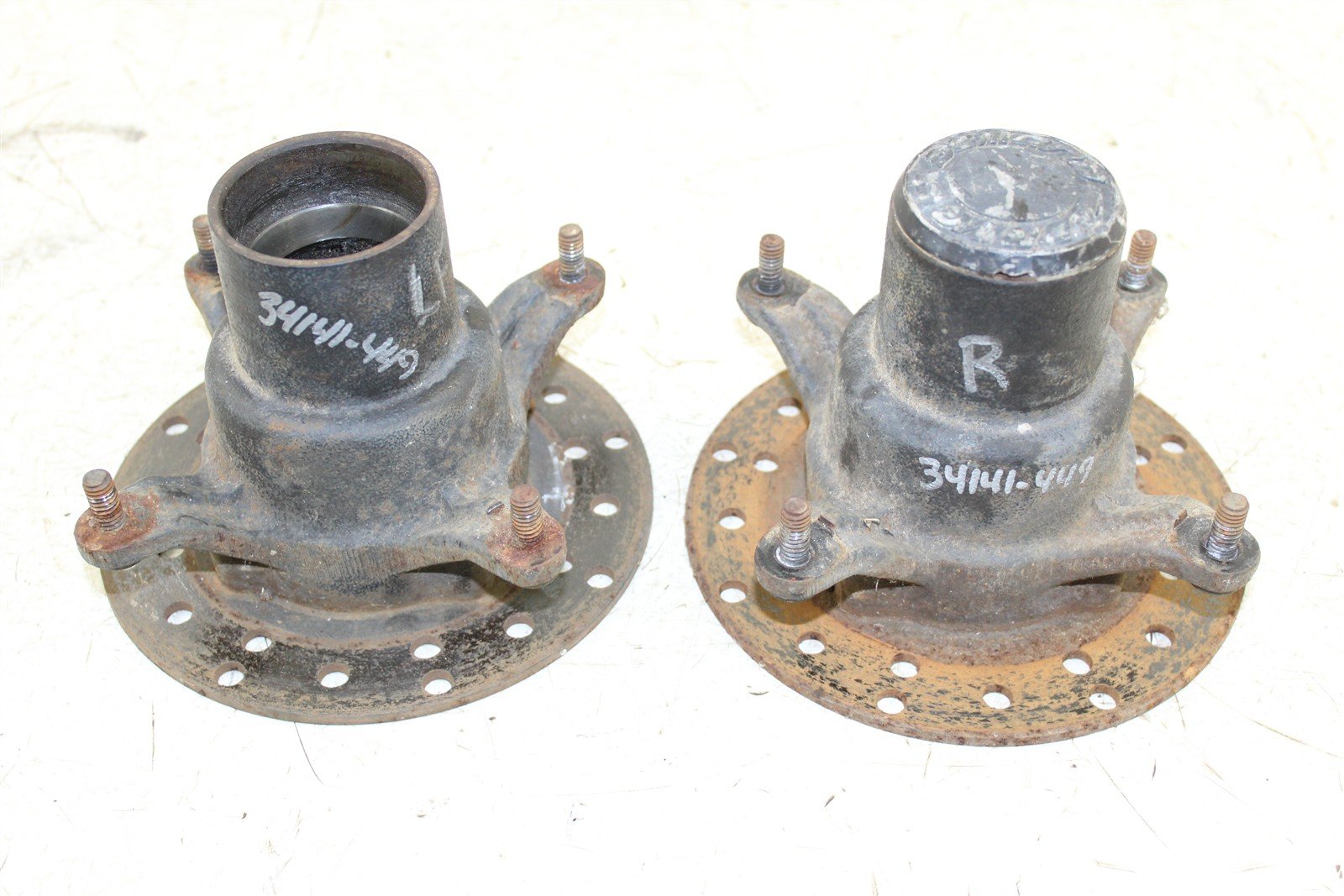 1990 Polaris Trail Boss 250 4x4 Front Hubs Brake Rotors 34141